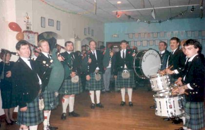 Piping in the new year in Fivemiletown